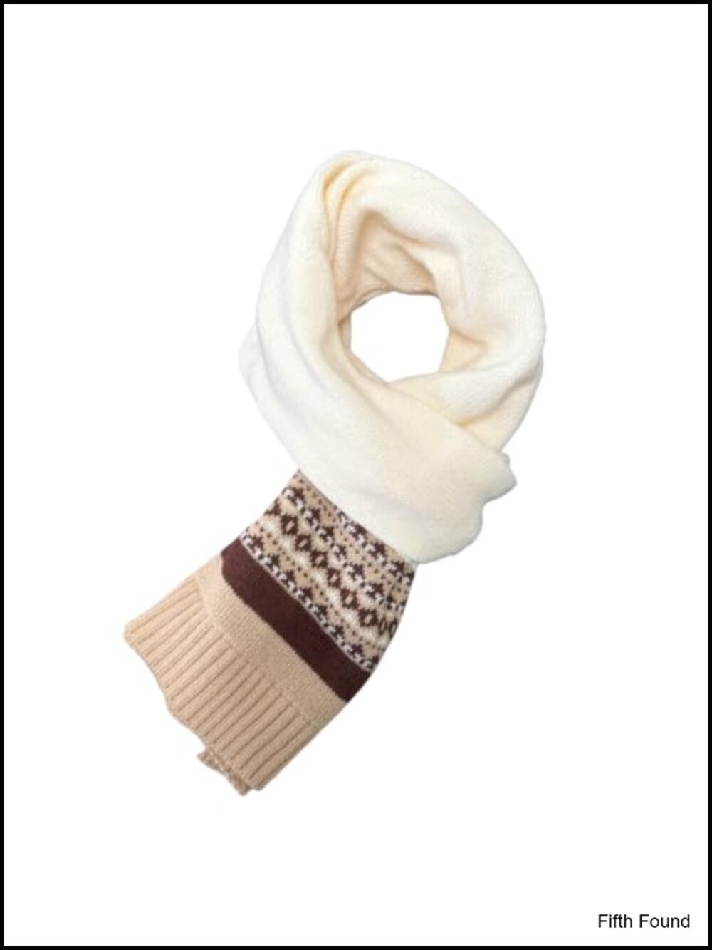 Geometric Knit Scarf 100% Polyester Winter Wrap Unisex